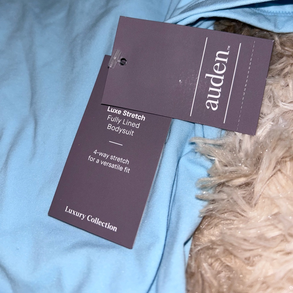 Auden Luxury Collection, Fully Lined Bodysuit, 4-way stretch, Crewneck Thong NWT - Picture 5 of 5